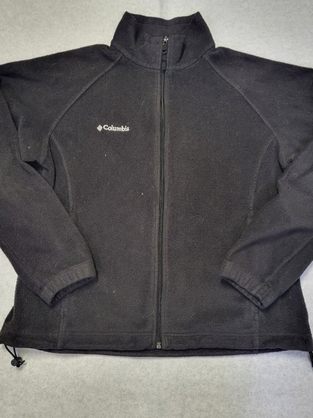 Columbia Black Women's Fleece Jacket Full Zip Up XL